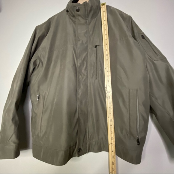 Michael Kors Jacket Coat Green brown Water Resistant Bomber Mens Size XL - Picture 3 of 11